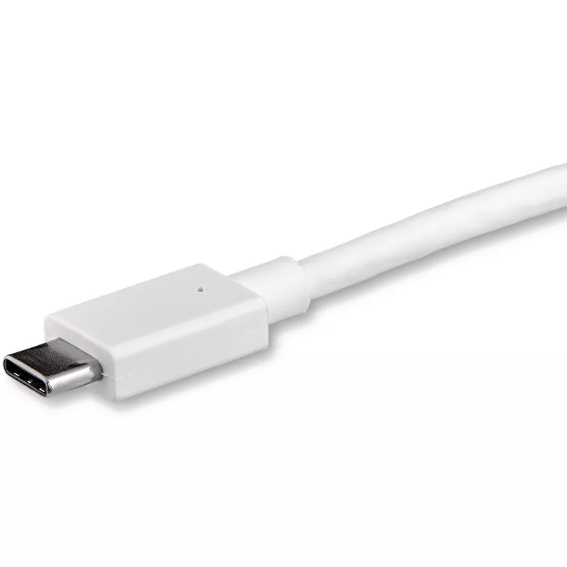 StarTech.com cable USB-C a DisplayPort 1.2 de 1 m 4K 60 Hz – cable adaptador USB-C a DisplayPort HBR2 – cable de vídeo USB Type-C DP Alt Mode a monitor DP – funciona con Thunderbolt 3 – blanco