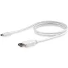StarTech.com cable USB-C a DisplayPort 1.2 de 1 m 4K 60 Hz – cable adaptador USB-C a DisplayPort HBR2 – cable de vídeo USB Type-C DP Alt Mode a monitor DP – funciona con Thunderbolt 3 – blanco