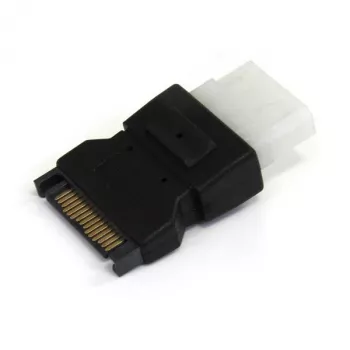 StarTech.com adaptador de cable de alimentación SATA a LP4, SATA (15 pines), LP4 (4 pines), negro