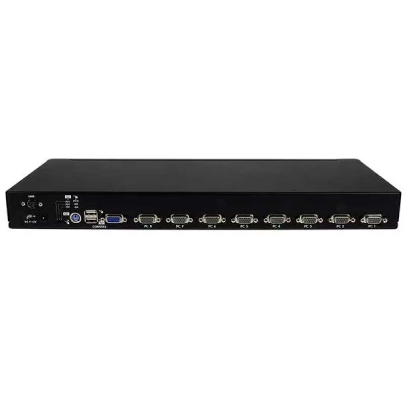 StarTech.com conmutador KVM USB PS/2 para rack de 8 puertos 1HE con OSD
