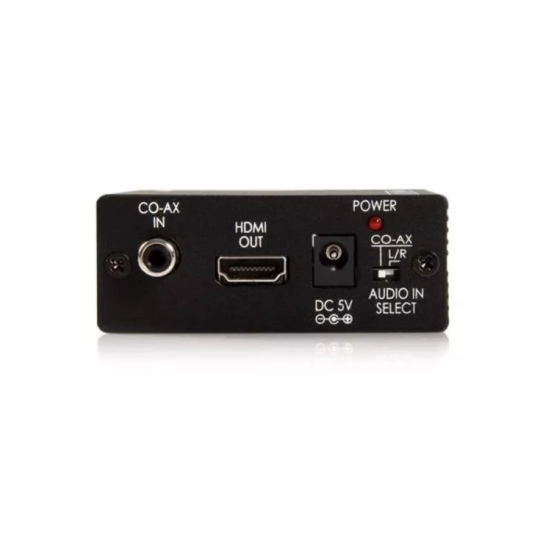 StarTech.com convertidor de vídeo Component a HDMI con audio, negro, RoHS, CE, FCC, 1080p, HDMI, 5 V, 80 mm