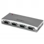 StarTech.com hub adaptador USB a RS232 serie DB9 de 4 puertos, USB, serie, plateado, plástico, CE, FCC, RoHS, 1 W
