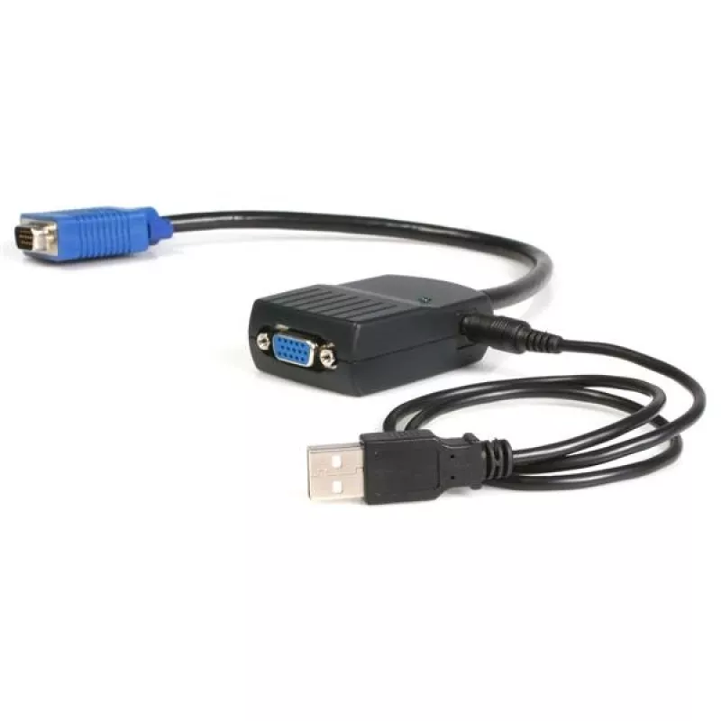 StarTech.com divisor de vídeo VGA de 2 puertos – alimentado por USB, VGA, 2x VGA, 2048 x 1536 píxeles, negro, plástico, 61 m