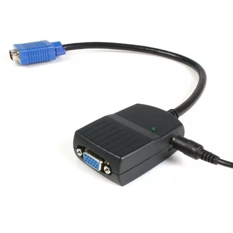 StarTech.com divisor de vídeo VGA de 2 puertos – alimentado por USB, VGA, 2x VGA, 2048 x 1536 píxeles, negro, plástico, 61 m