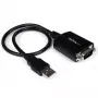 StarTech.com cable adaptador profesional USB a serie de 1,8 m de 1 puerto con retención COM, adaptador USB a RS232 - TAA