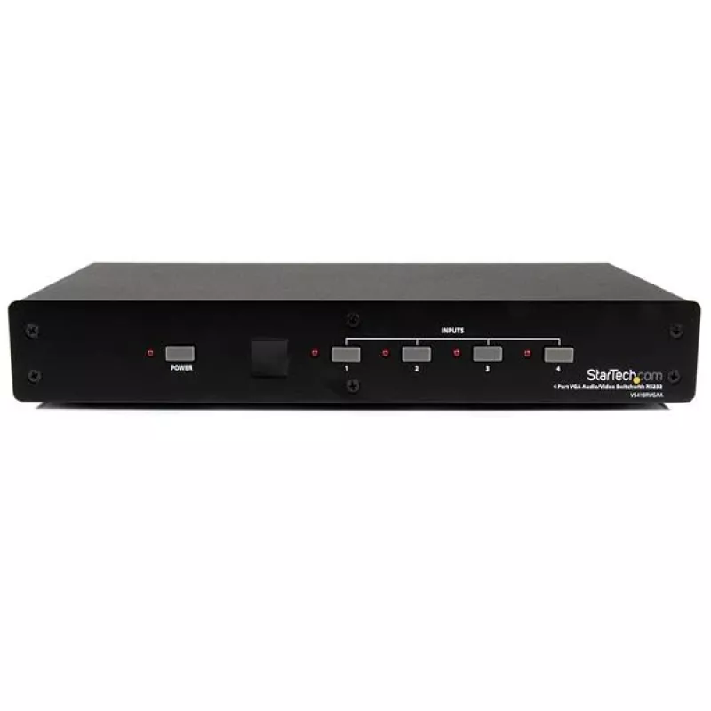 StarTech.com conmutador de vídeo y audio VGA de 4 vías con control RS232