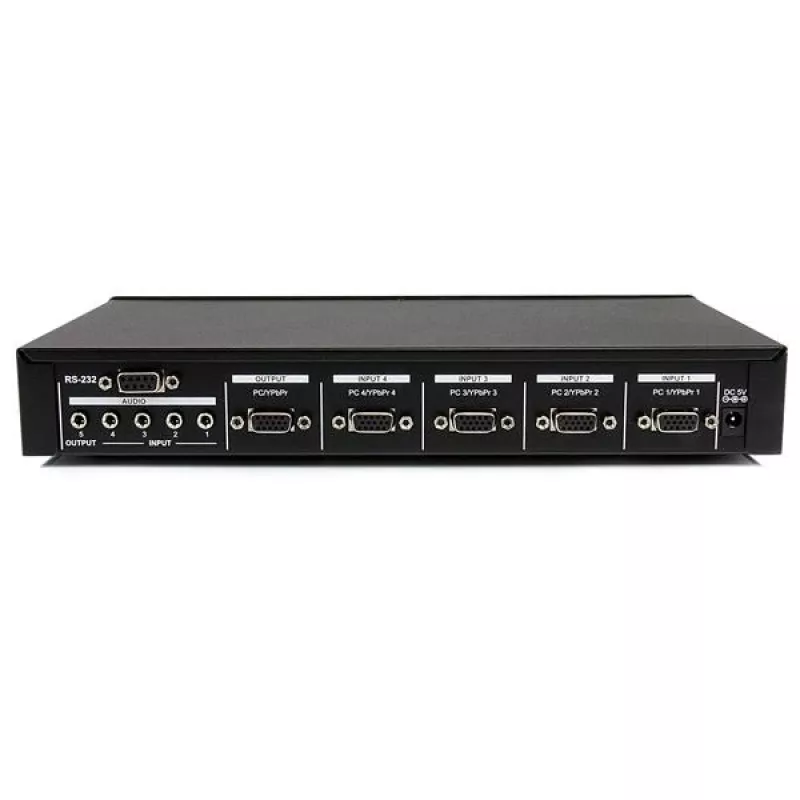 StarTech.com conmutador de vídeo y audio VGA de 4 vías con control RS232