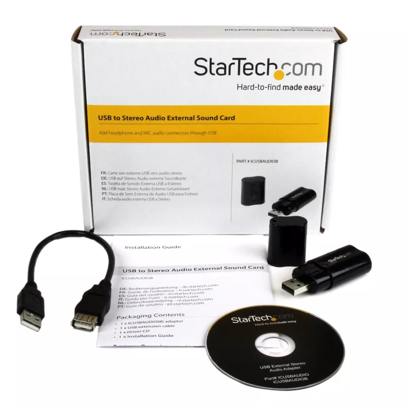 StarTech.com adaptador de audio estéreo USB tarjeta de sonido externa
