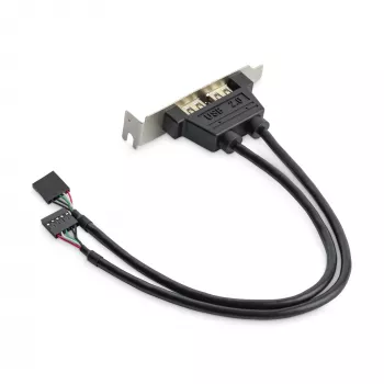 StarTech.com adaptador de placa de ranura de perfil bajo con 2 puertos USB-A hembra
