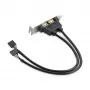 StarTech.com adaptador de placa de ranura de perfil bajo con 2 puertos USB-A hembra