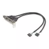 StarTech.com adaptador de placa de ranura de perfil bajo con 2 puertos USB-A hembra