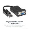 StarTech.com adaptador DisplayPort a VGA – convertidor activo DP a VGA – vídeo 1080p – duradero – adaptador de cable DP/DP++ a monitor VGA – DP 1.2 a VGA – conector DP con enclavamiento