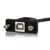 StarTech.com cable USB de montaje en panel de 1 ft B a B – H/M, 0,3 m, USB B, USB B, USB 2.0, 0,48 Gbit/s, negro
