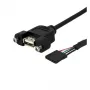 StarTech.com cable USB de montaje en panel de 0,3 m – cable USB-A a cabecera de placa base H/H