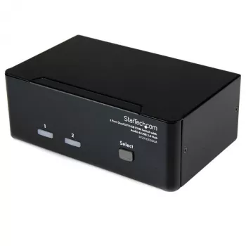 StarTech.com switch KVM USB Dual-DVI de 2 puertos con audio y hub USB 2.0