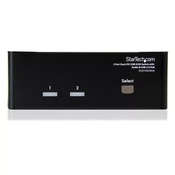 StarTech.com switch KVM USB Dual-DVI de 2 puertos con audio y hub USB 2.0