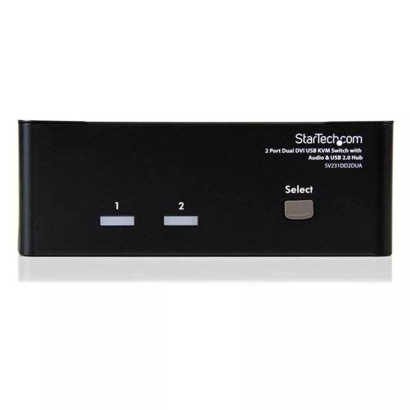 StarTech.com switch KVM USB Dual-DVI de 2 puertos con audio y hub USB 2.0