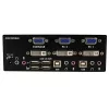 StarTech.com switch KVM USB DVI VGA de doble monitor de 2 puertos con audio y hub USB 2.0