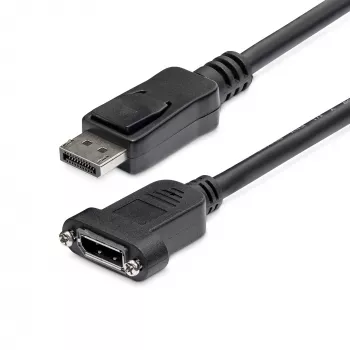 StarTech.com cable DisplayPort de montaje en panel de 1m - 4K x 2K - cable de extensión DisplayPort 1.2 macho a hembra - cable de extensión de vídeo DP con conector DP de montaje en panel - cable de monitor DP
