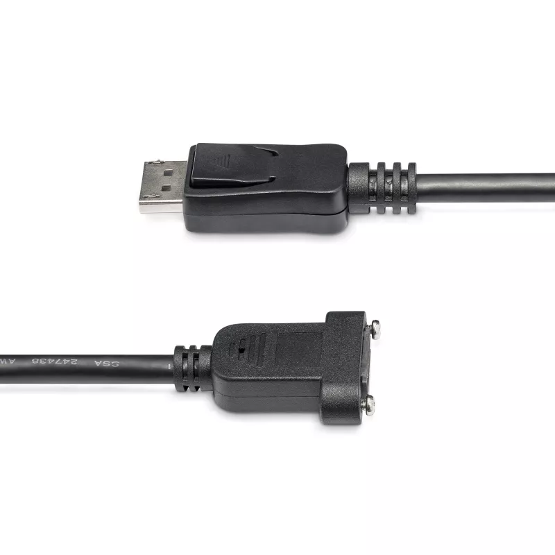 StarTech.com cable DisplayPort de montaje en panel de 1m - 4K x 2K - cable de extensión DisplayPort 1.2 macho a hembra - cable de extensión de vídeo DP con conector DP de montaje en panel - cable de monitor DP