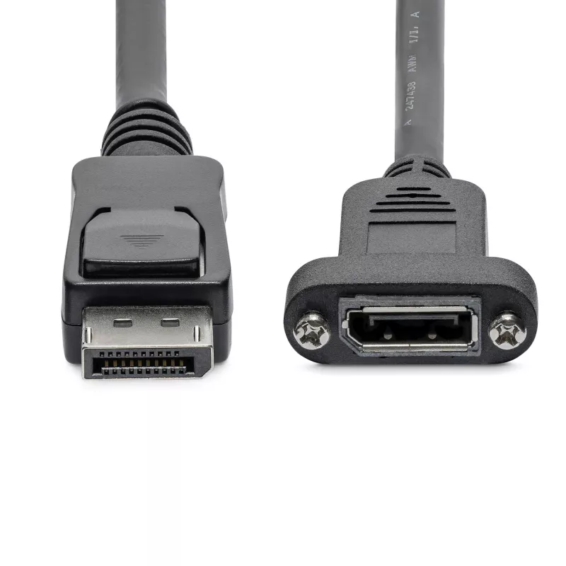StarTech.com cable DisplayPort de montaje en panel de 1m - 4K x 2K - cable de extensión DisplayPort 1.2 macho a hembra - cable de extensión de vídeo DP con conector DP de montaje en panel - cable de monitor DP