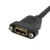 StarTech.com adaptador HDMI hembra a HDMI macho de 0,9m, cable HDMI de montaje en panel High-Speed 4K, HDMI UHD 4K 30Hz, ancho de banda 10,2 Gbit/s, HDMI hembra a HDMI macho, cable de conexión de montaje en panel HDMI