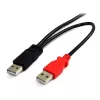 StarTech.com cable USB en Y de 1,8 m para discos duros externos – USB-A a Mini-B