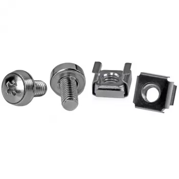 StarTech.com 50 uds. tornillos de montaje M6 y tuercas de jaula para armario rack de servidor