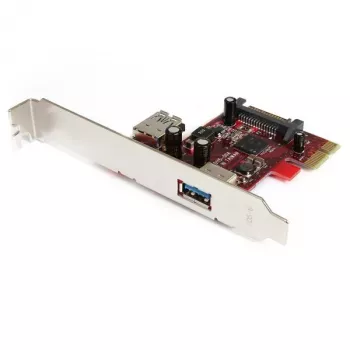StarTech.com tarjeta PCI Express SuperSpeed USB 3.0 de 2 puertos con soporte UASP - 1 interno 1 externo
