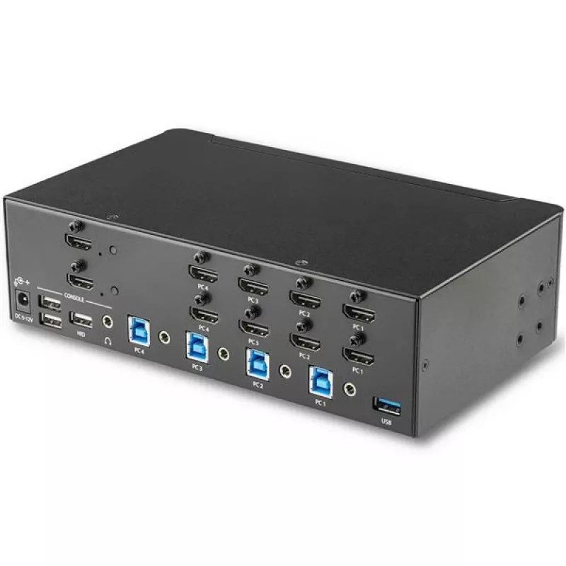 StarTech.com conmutador KVM HDMI de 4 puertos – 4K 30Hz – doble pantalla