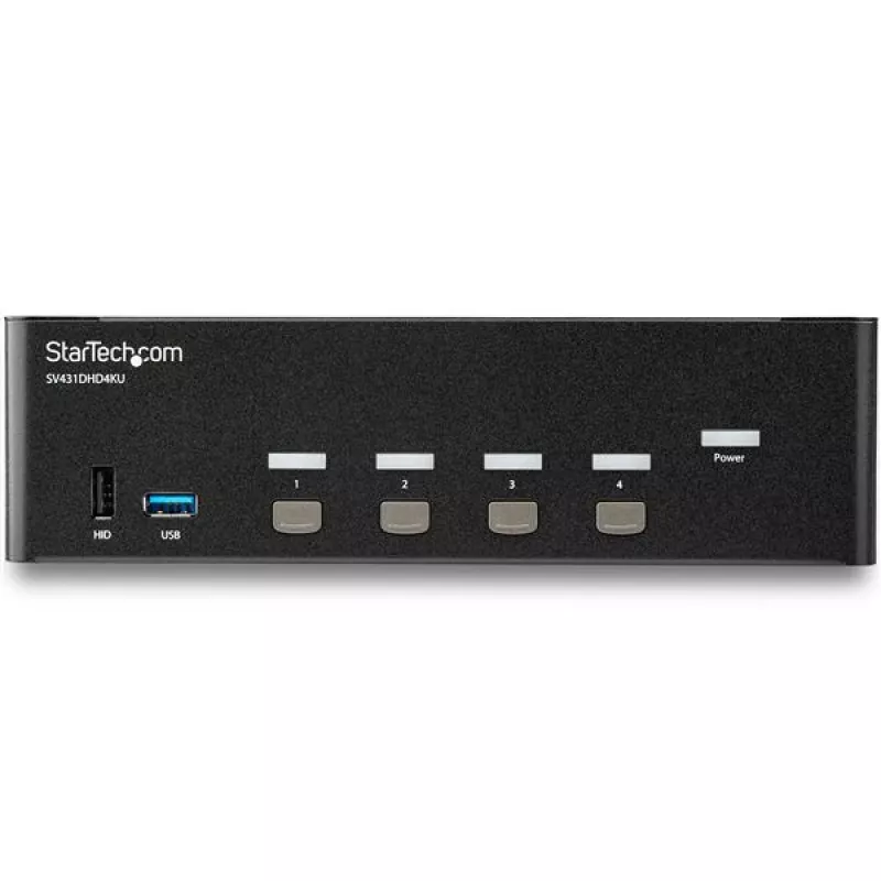 StarTech.com conmutador KVM HDMI de 4 puertos – 4K 30Hz – doble pantalla