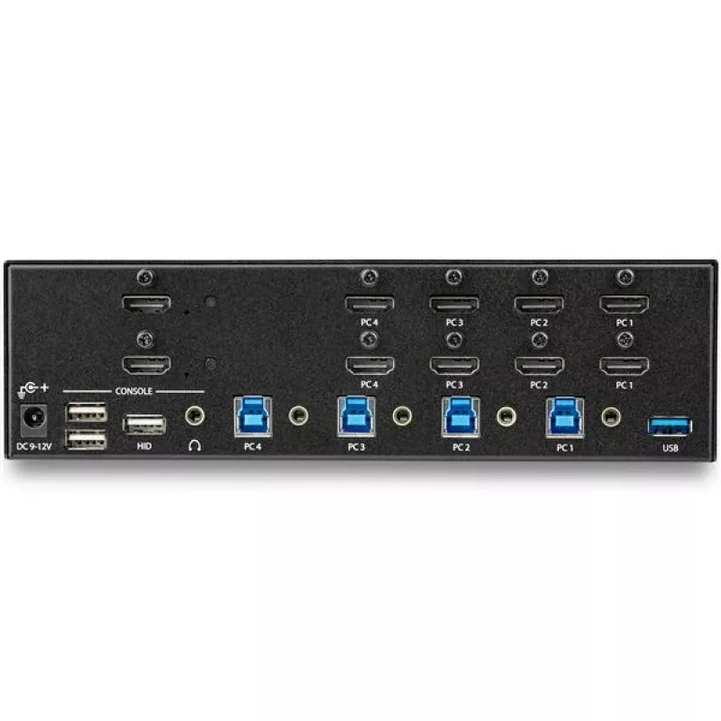 StarTech.com conmutador KVM HDMI de 4 puertos – 4K 30Hz – doble pantalla