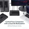 StarTech.com conmutador KVM HDMI de 4 puertos – 4K 30Hz – doble pantalla