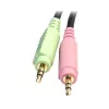 StarTech.com cable de conmutador KVM USB DisplayPort 4 en 1 de 6ft con audio y micrófono