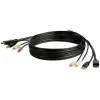 StarTech.com cable de conmutador KVM USB DisplayPort 4 en 1 de 6ft con audio y micrófono