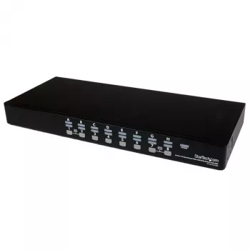 StarTech.com Kit de conmutador KVM USB para rack de 16 puertos 1HE con OSD y cables