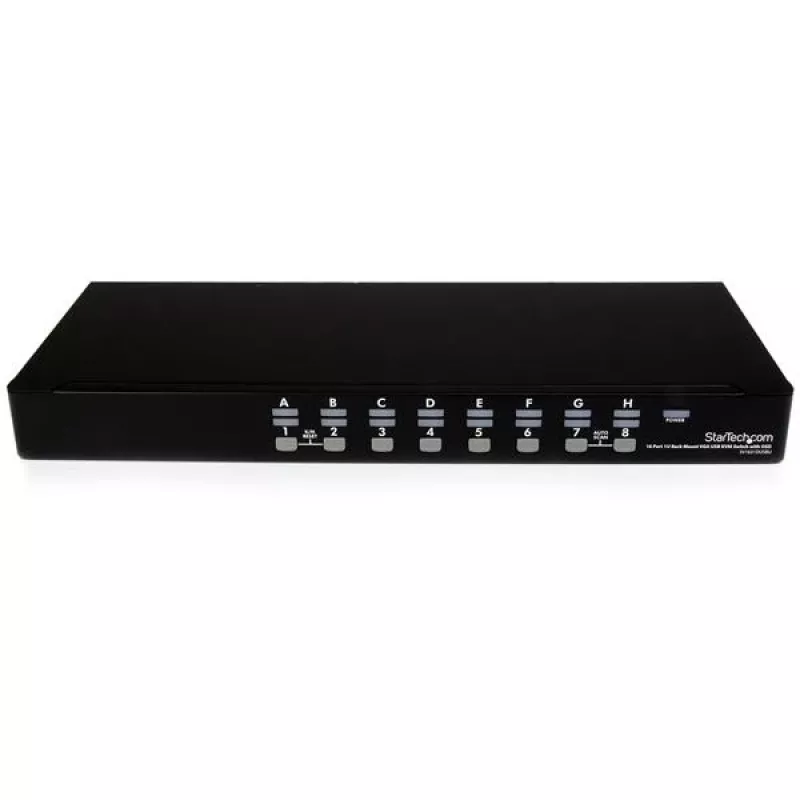 StarTech.com Kit de conmutador KVM USB para rack de 16 puertos 1HE con OSD y cables