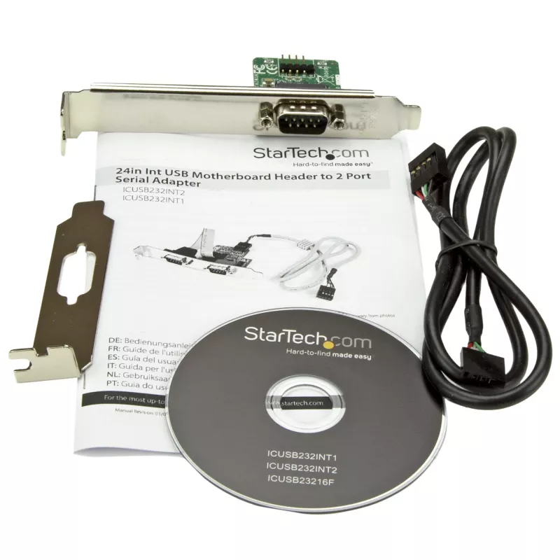 StarTech.com adaptador interno de 61 cm de cabecera USB de placa base a serie RS232