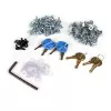 StarTech.com armario rack de servidor 25U de 4 postes, armario rack de datos de 19 pulgadas con cerradura para equipos informáticos/AV/IT, rack de red de oficina/hogar con ruedas y guías de montaje ajustables