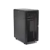 StarTech.com armario rack de servidor 25U de 4 postes, armario rack de datos de 19 pulgadas con cerradura para equipos informáticos/AV/IT, rack de red de oficina/hogar con ruedas y guías de montaje ajustables