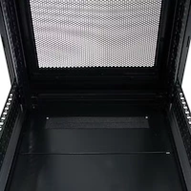 StarTech.com armario rack de servidor 25U de 4 postes, armario rack de datos de 19 pulgadas con cerradura para equipos informáticos/AV/IT, rack de red de oficina/hogar con ruedas y guías de montaje ajustables