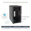StarTech.com armario rack de servidor 25U de 4 postes, armario rack de datos de 19 pulgadas con cerradura para equipos informáticos/AV/IT, rack de red de oficina/hogar con ruedas y guías de montaje ajustables