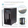 StarTech.com armario rack de servidor 25U de 4 postes, armario rack de datos de 19 pulgadas con cerradura para equipos informáticos/AV/IT, rack de red de oficina/hogar con ruedas y guías de montaje ajustables