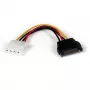 StarTech.com adaptador de cable de alimentación SATA a LP4 de 15,24 cm – H/M, Molex (4 pines), SATA 15 pines, 0,1524 m, conector macho, conector macho, recto