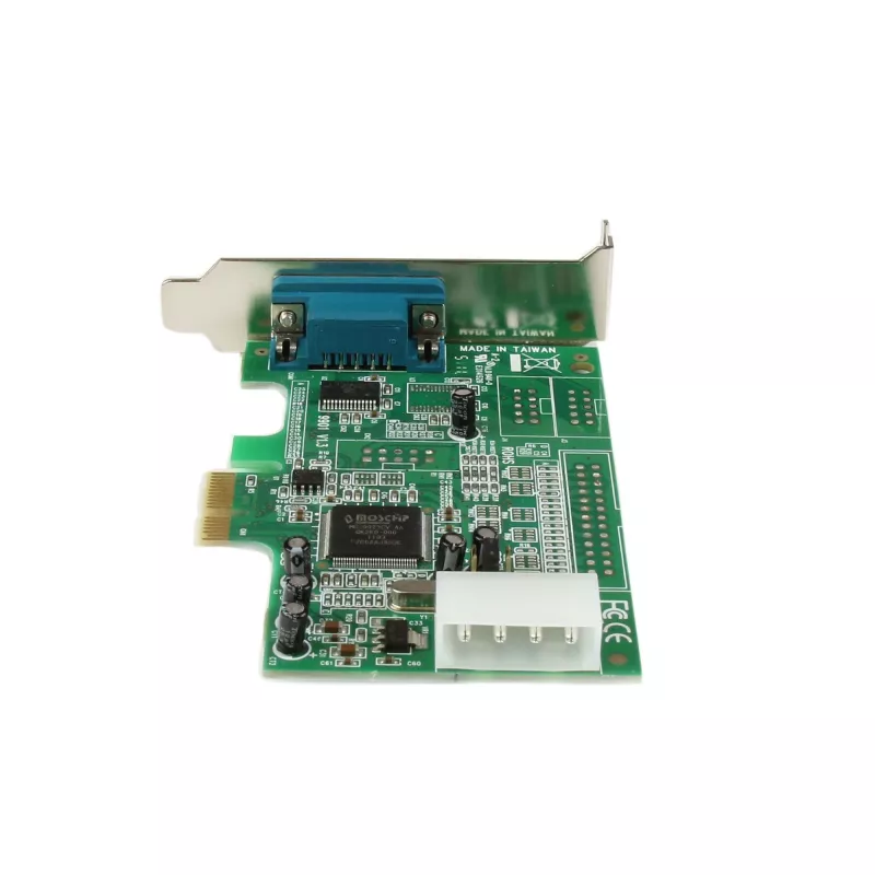 StarTech.com tarjeta adaptadora serie PCI Express RS232 de 1 puerto – controlador host serie PCIe RS232 – PCIe a serie DB9 – 16550 UART – tarjeta de expansión de perfil bajo – Windows y Linux