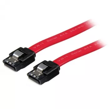 StarTech.com cable SATA a SATA con bloqueo de 20,3 cm – H/H, 0,2032 m, SATA III, SATA 7 pines, SATA 7 pines, macho/macho, rojo