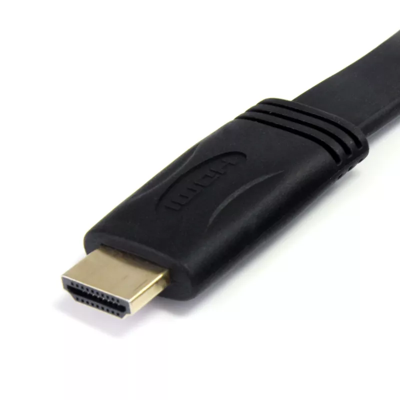 StarTech.com cable HDMI plano de alta velocidad de 1,8 m con Ethernet – cable HDMI Ultra HD 4k x 2k – HDMI a HDMI M/M ~ cable HDMI plano de alta velocidad de 6 ft con Ethernet – cable HDMI Ultra HD 4k x 2k – HDMI a HDMI M/M