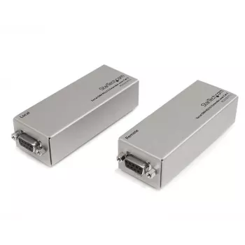 StarTech.com extensor serie RS232 sobre Cat5, alcance de 1 km (3300 ft), Plug & Play, sin software, extensión serie DB9 - TAA