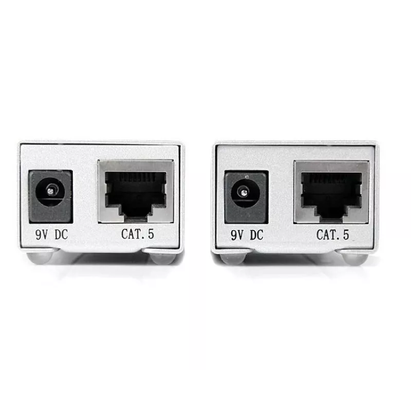 StarTech.com extensor serie RS232 sobre Cat5, alcance de 1 km (3300 ft), Plug & Play, sin software, extensión serie DB9 - TAA