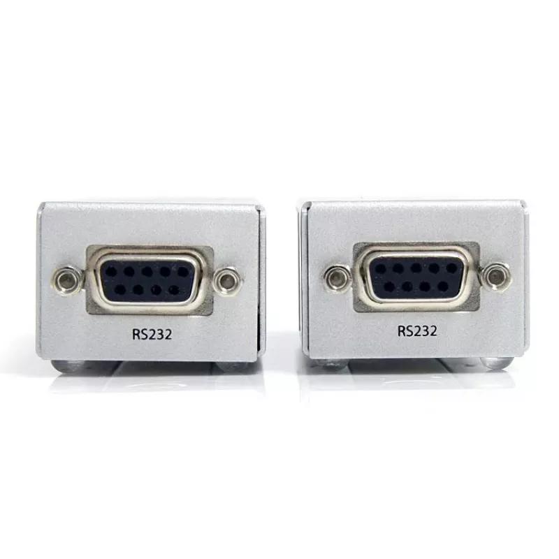 StarTech.com extensor serie RS232 sobre Cat5, alcance de 1 km (3300 ft), Plug & Play, sin software, extensión serie DB9 - TAA